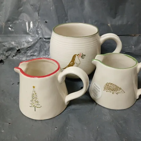 3 ASSORTED SOPHIE ALLPORT STONEWARE TO INCLUDE MINI JUG, MUG - COLLECTION ONLY 