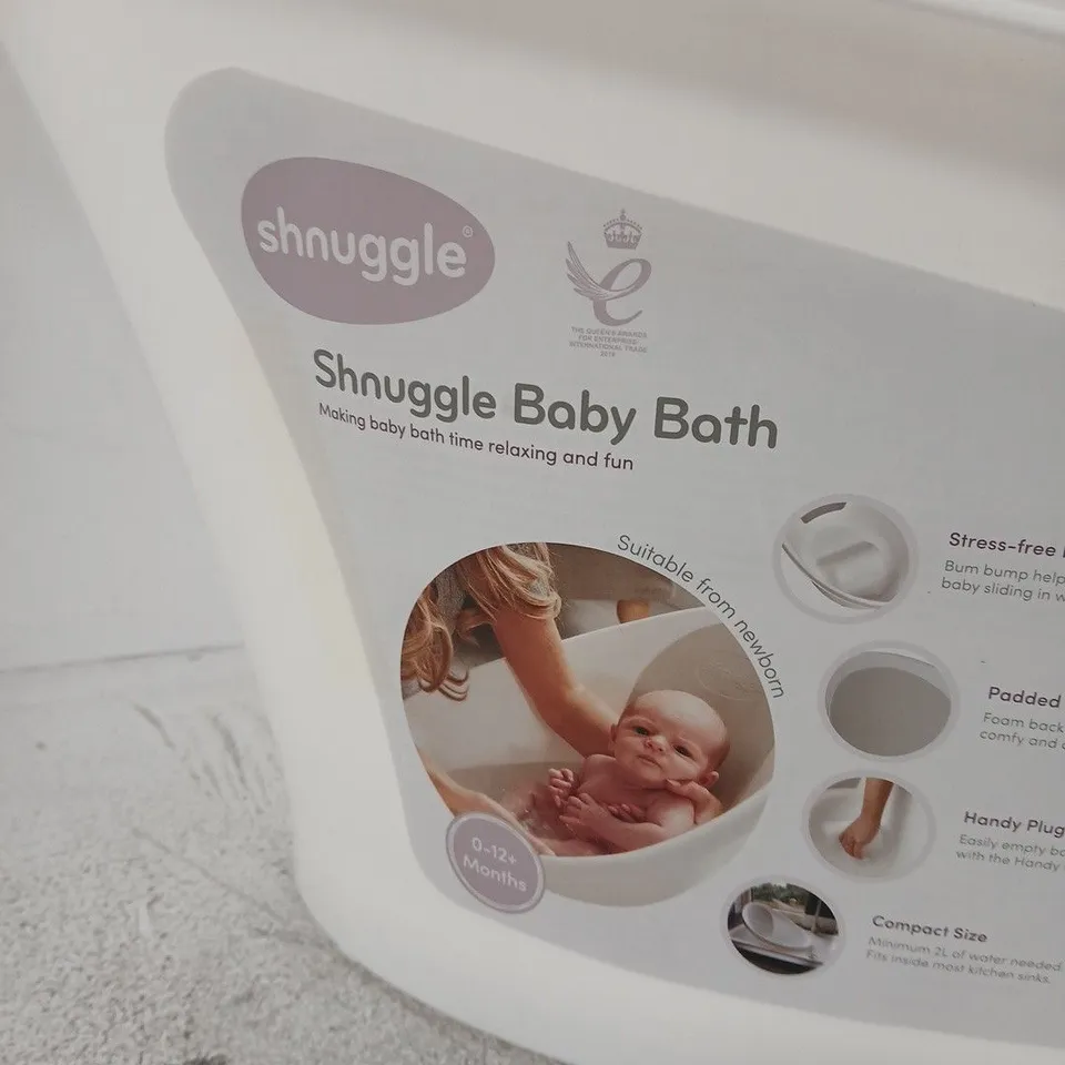 SHNUGGLE BABY BATH – WHITE BATH FOR NEWBORNS (0–12 MONTHS)