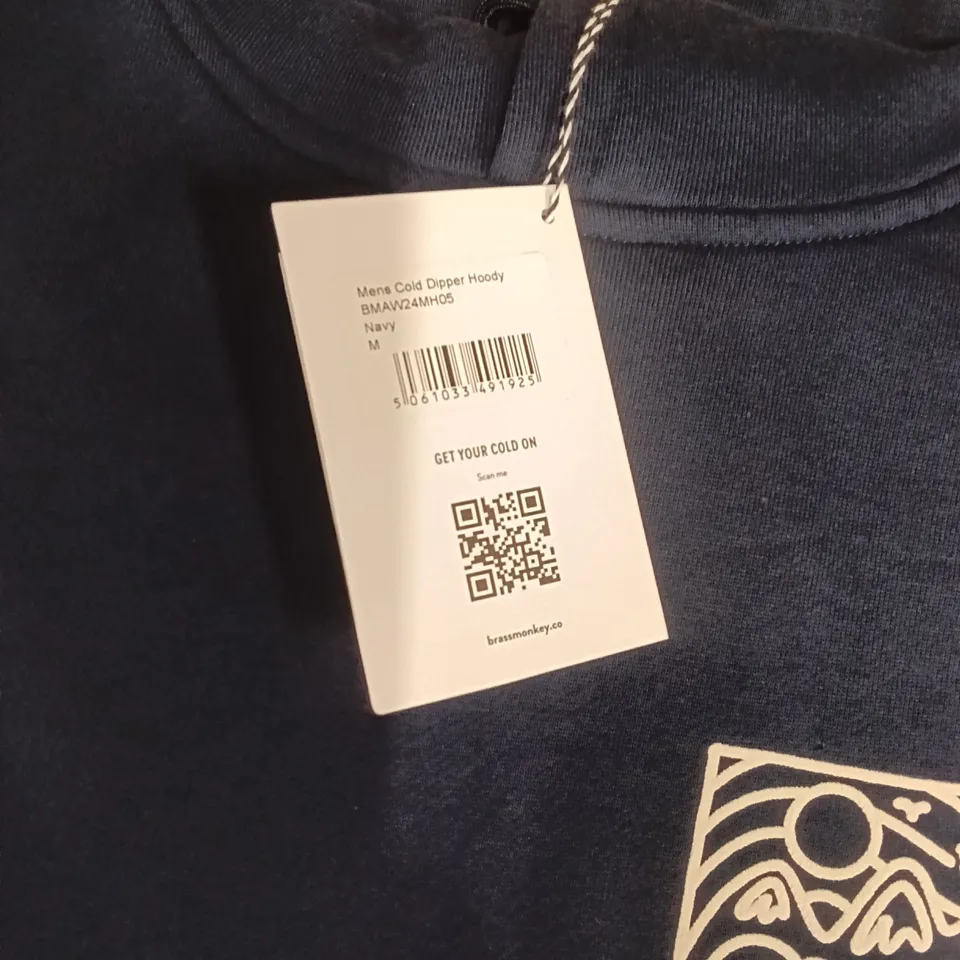 BOX OF BRAND NEW BRASS MONKEY HOODIES - NAVY SIZE MEDIUM APPROXIMATELY 7