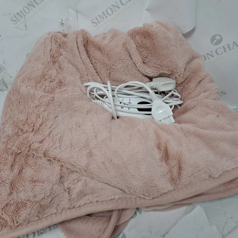COZEE HOME VELVETSOFT HEATED THROW IN PINK