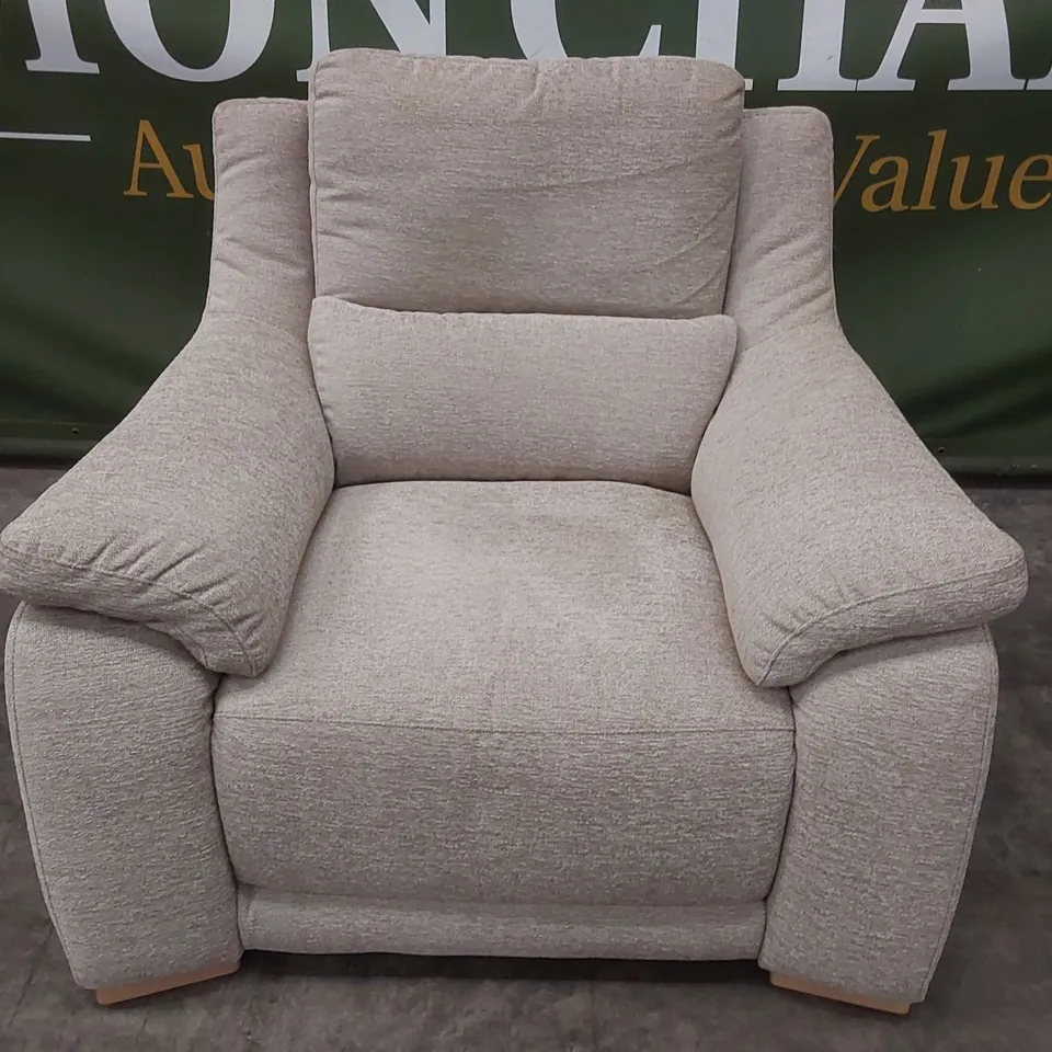 QUALITY DESIGNER ITALIAN MADE DEGANO SLIM FABRIC ARMCHAIR - SAND