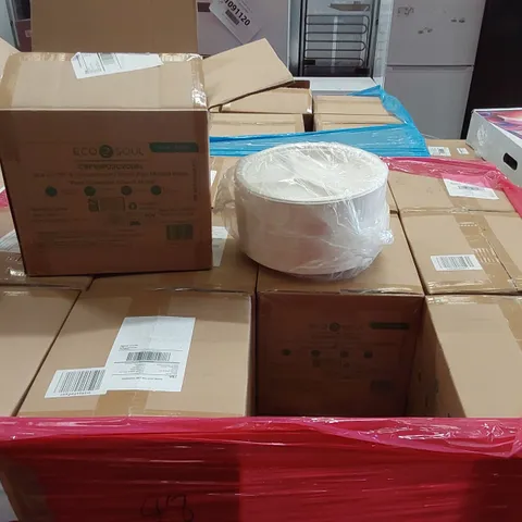 PALLET OF APPROXIMATELY 48 BOXES OF 200x 25.4CM (10" 3 COMPARTMENT) ROUND PULP MOLDED PLATES 