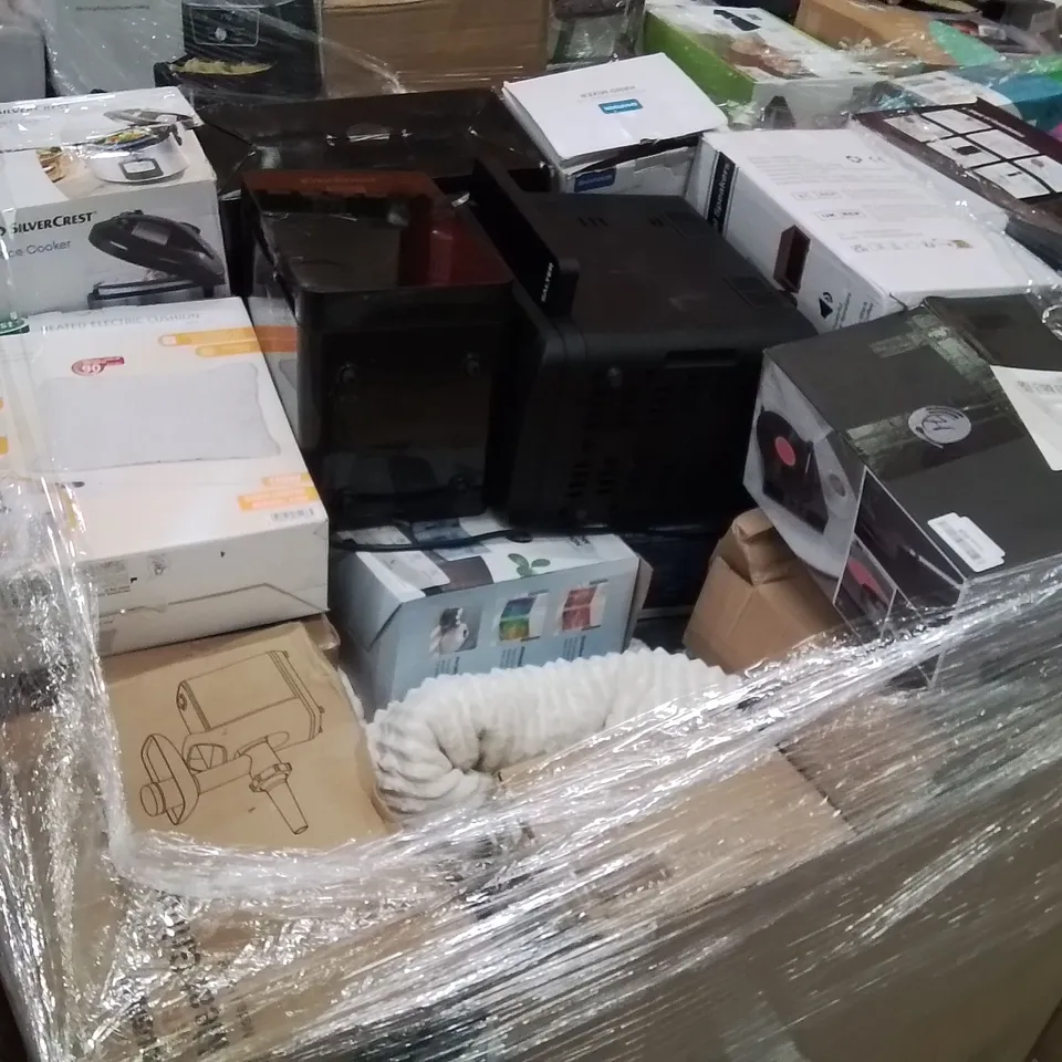 PALLET CONTAINING A LARGE QUANTITY OF ELECTRICAL PRODUCTS TO INCLUDE;LAWN MOWER,PAINT SPRAYER,NECK MASSAGER 