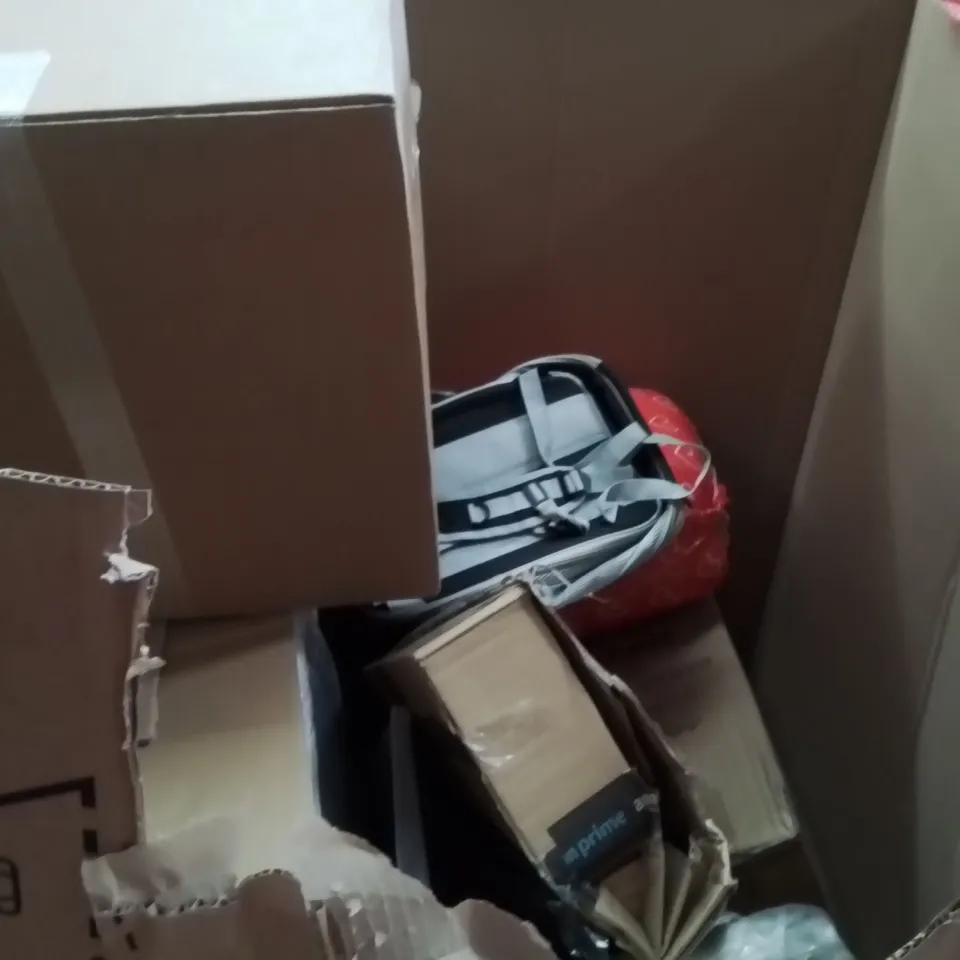 PALLET OF ASSORTED HOUSEHOLD GOODS AND PRODUCTS TO INCLUDE;BACKPACK,BEDSIDE TABLE
