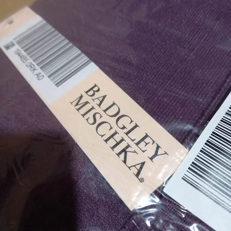 BADGLEY MISCHKA COLOUR BLOCKED KNITTED PONCHO WITH POCKET - BLUSH HEATHER WINE HEATHER