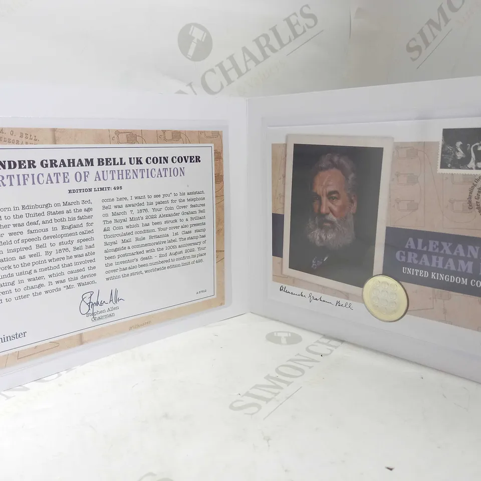 WESTMINSTER ALEXANDER GRAHAM BELL UK £2 COIN