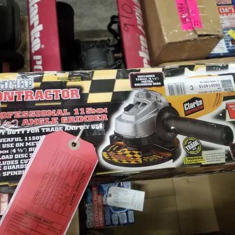 BOXED CLARKE CONTRACTOR CON1150 115MM ANGLE GRINDER (230V)