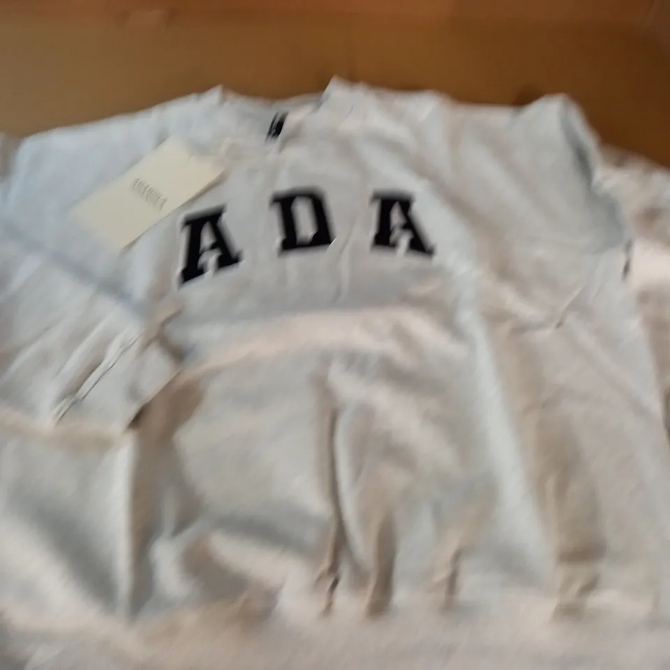 ADANOLA OVERSIZED LIGHT GREY SWEATSHIRT - M