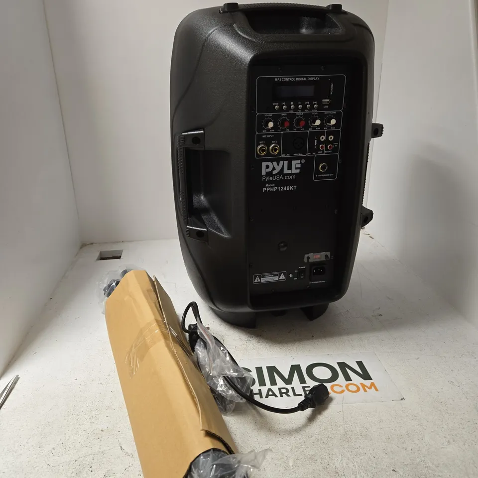 PYLE PPHP1249KT PORTABLE PA SPEAKER – BLACK (MP3 CONTROL DISPLAY)