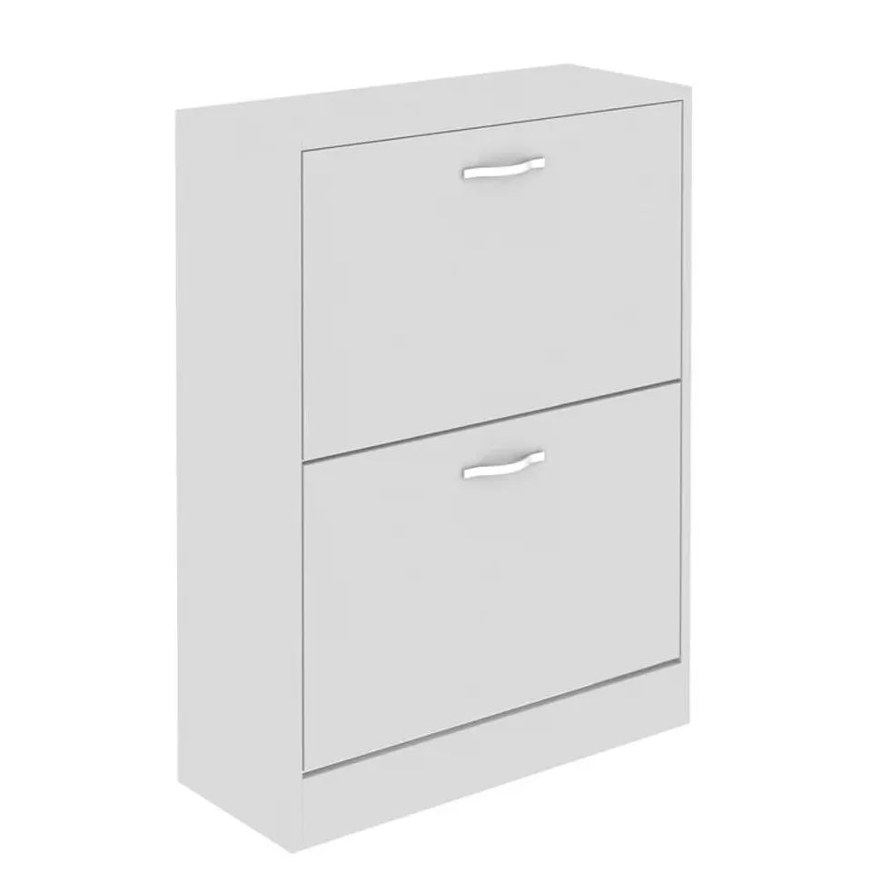 BOXED VIDA 2 DRAWER SHOE CABINET - WHITE (1 BOX)