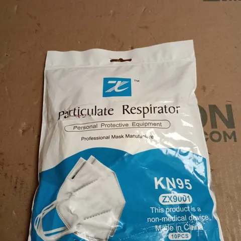 BOX OF APPROXIMATELY 20 PACKS OF KN95 PARTICULATE RESPIRATOR MASKS