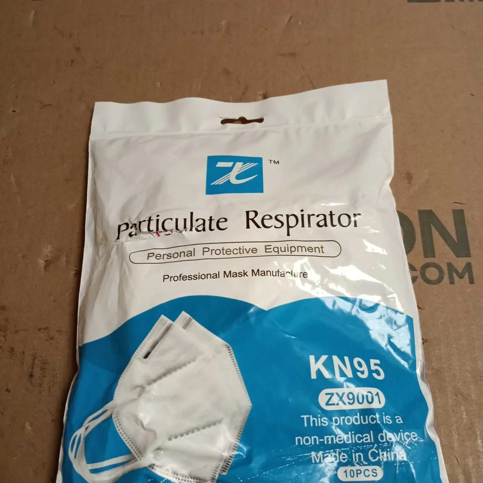 BOX OF APPROXIMATELY 20 PACKS OF KN95 PARTICULATE RESPIRATOR MASKS