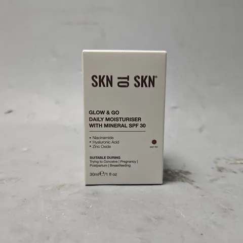 SKN TO SKN GLOW & GO DAILY MOISTURISER WITH MINERAL SPF 30 DEEP TINT