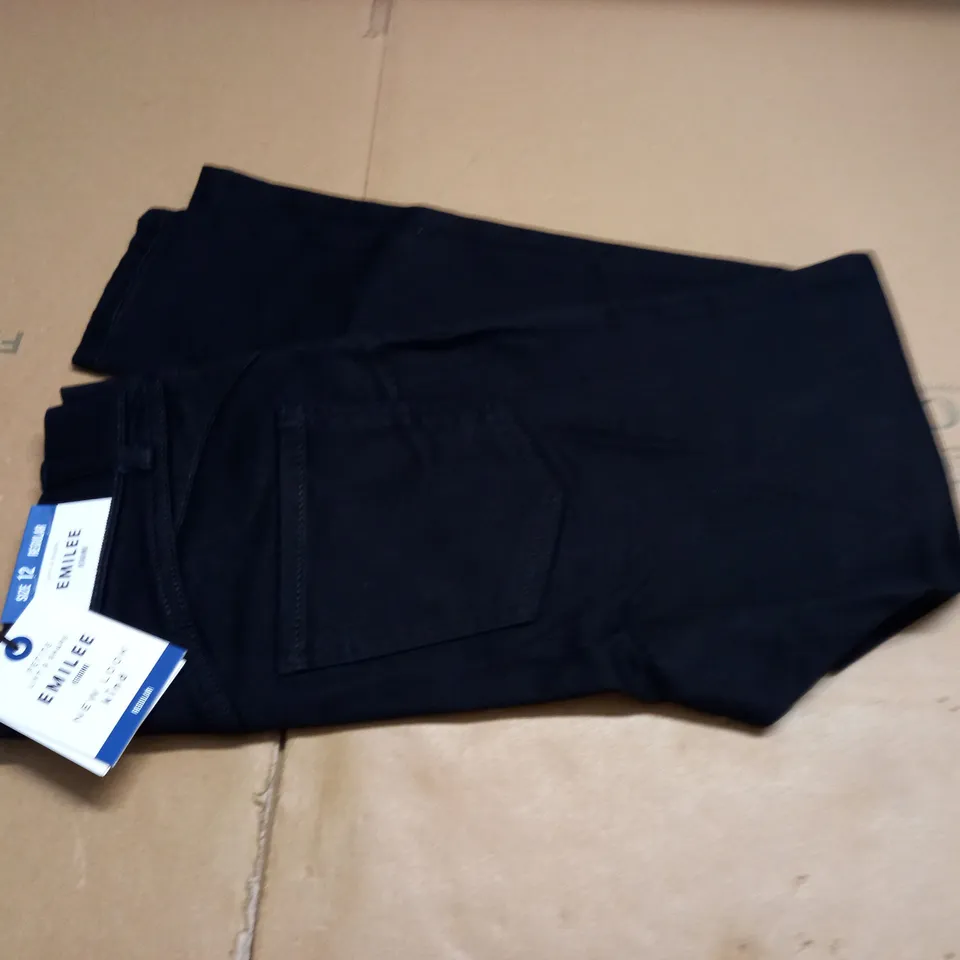 NEW LOOK EMILEE BLACK JEGGINGS - 12 REGULAR