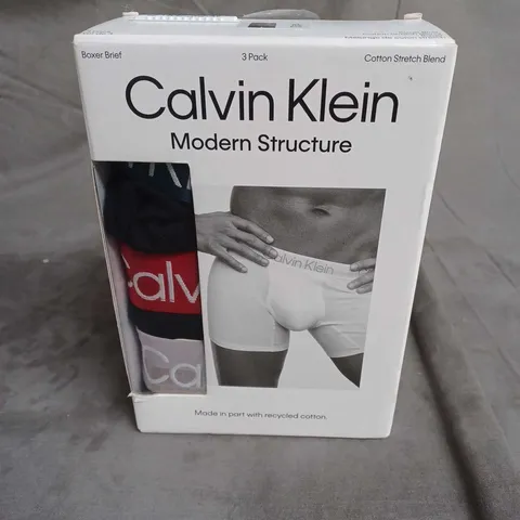 BOXED CALVIN KLEIN 3 PACK COTTON BOXER BRIEFS SIZE XL