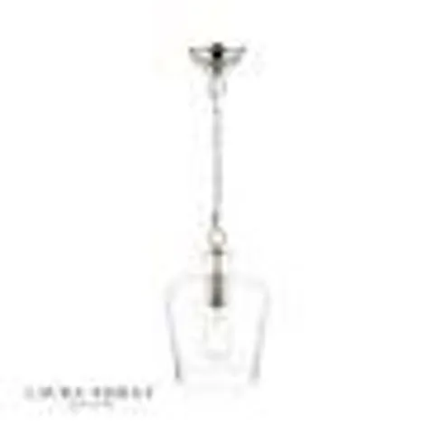 LAURA ASHLEY OCKLEY PENDANT, GLASS, POLISHED CHROME