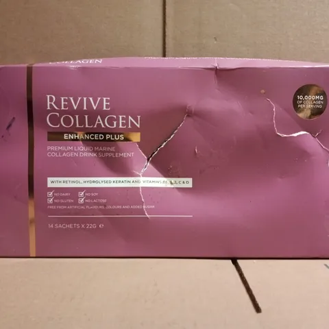 REVIVE COLLAGEN ENHANCED PLUS PREMIUM LIQUID MARINE COLLAGEN DRINK SUPPLEMENT (14 X 22G SACHETS)