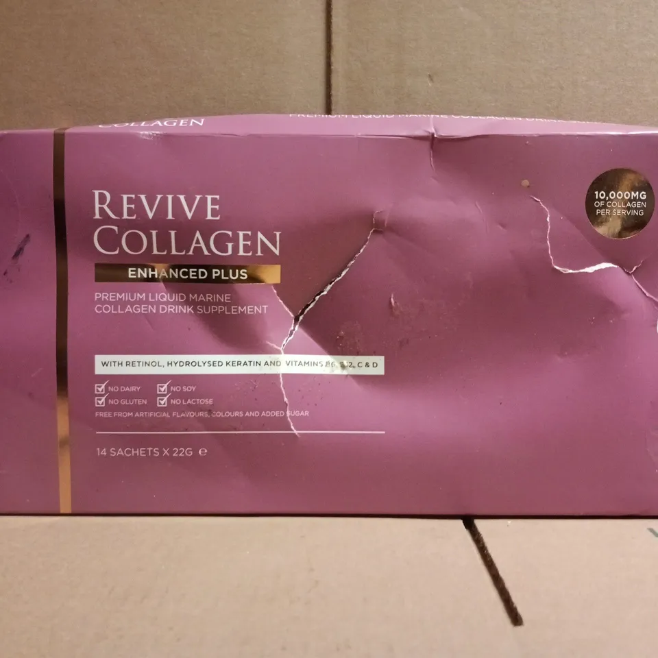 REVIVE COLLAGEN ENHANCED PLUS PREMIUM LIQUID MARINE COLLAGEN DRINK SUPPLEMENT (14 X 22G SACHETS)