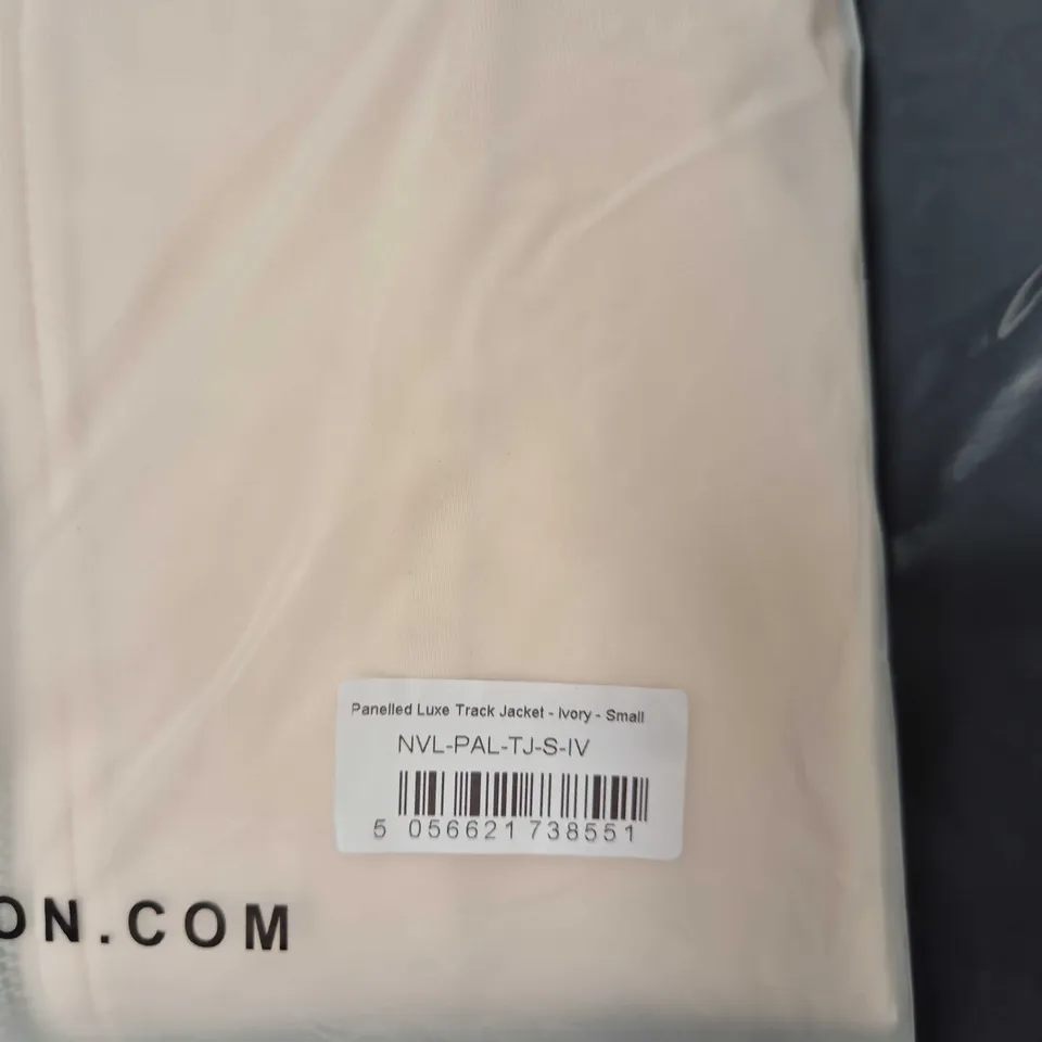 NVLTY LONDON PANELLED LUXE TRACK JACKET – IVORY – SMALL
