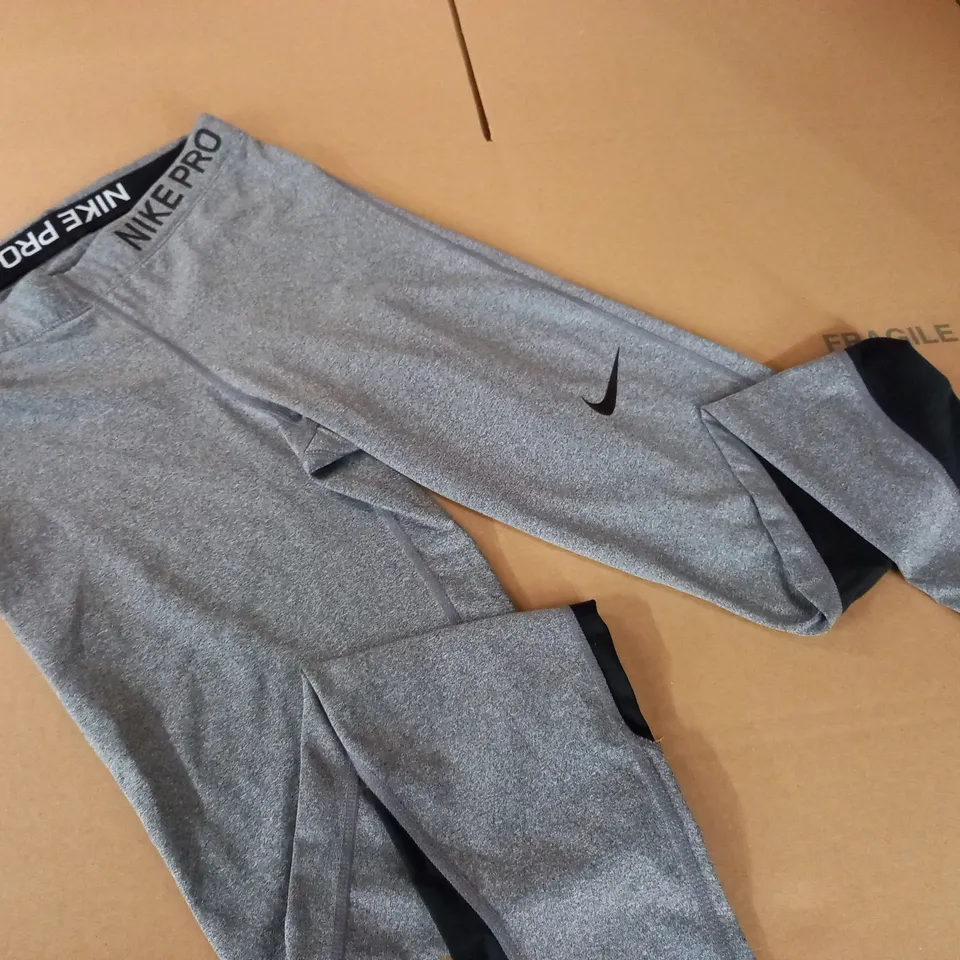 NIKE PRO GREY TRAINING PANTS - M