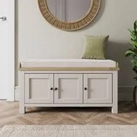 BOXED OLNEY HALLWAY BENCH - STONE (1 BOX)