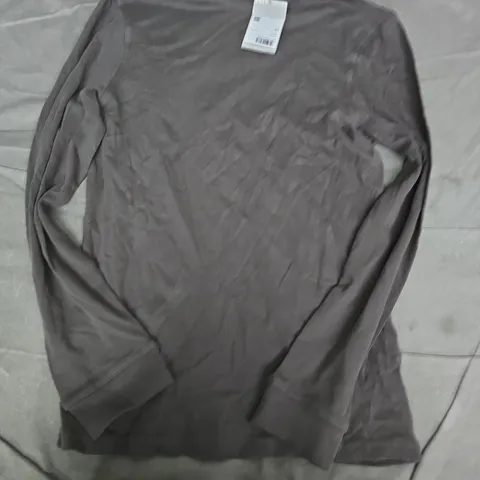 MOUNTAIN WAREHOUSE MERIBEL COTTON TURTLE NECK THERMAL BASELAYER TOP IN DARK GREY - MEDIUM