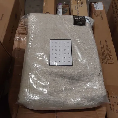 BAGGED POLYESTER ROOM DARKENING CURTAIN PAIR - 90 x 90"