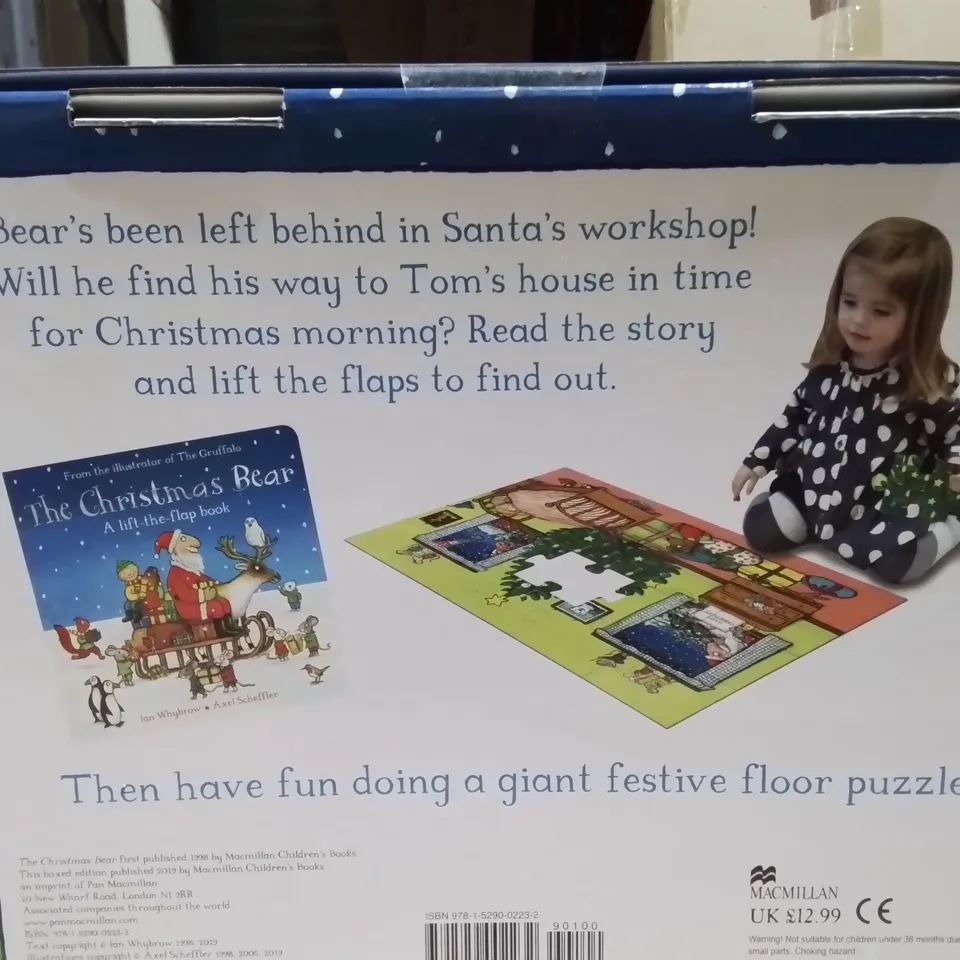 LOT OF 4 BRAND NEW CHRISTMAS BEAR BOOK AND JIGSAW SETS