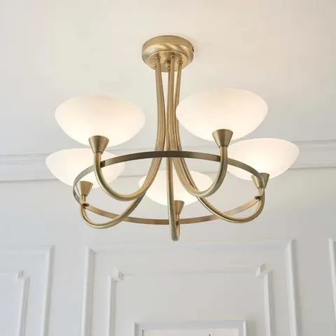 BOXED VOGUE CAGNEY 5 LIGHT SEMI FLUSH CEILING LIGHT