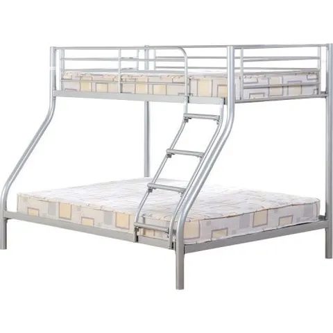 BOXED DESIGNER TANDI TRIPLE SLEEPER BUNK BED IN SILVER -  1 BOX 