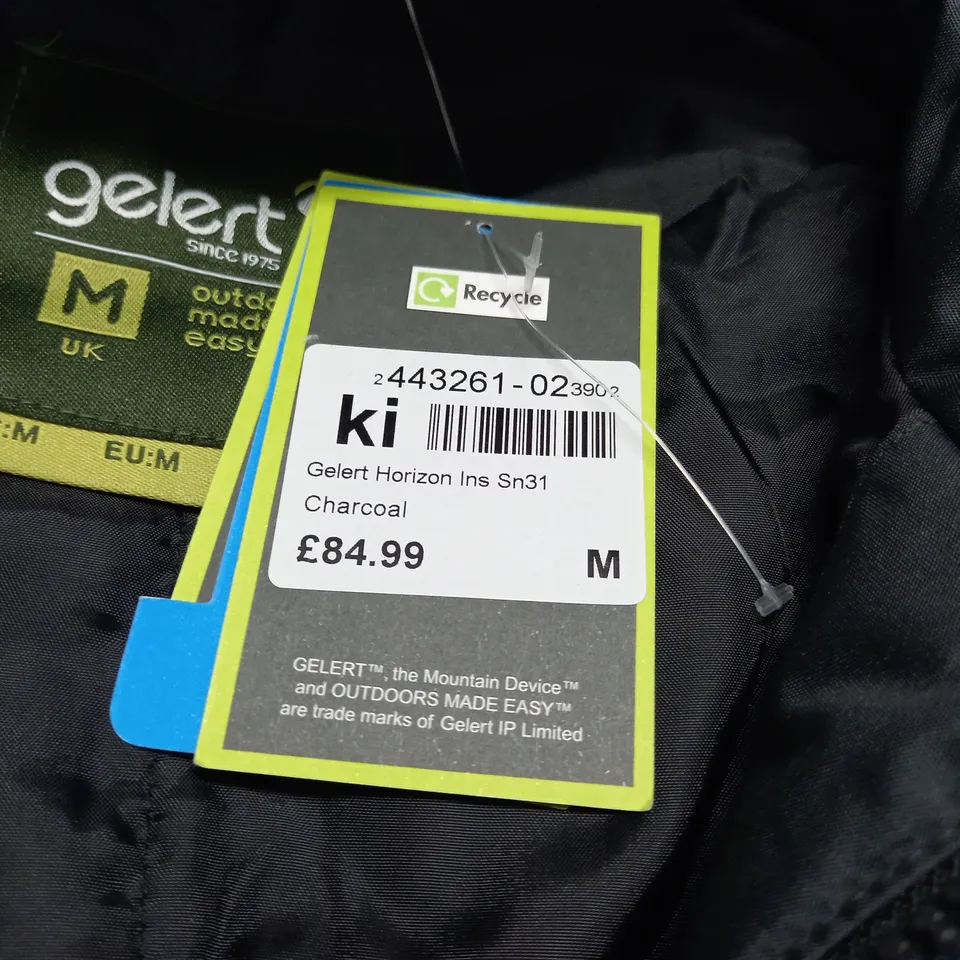 GELERT HORIZON INSULATED JACKET IN CHARCOAL - M