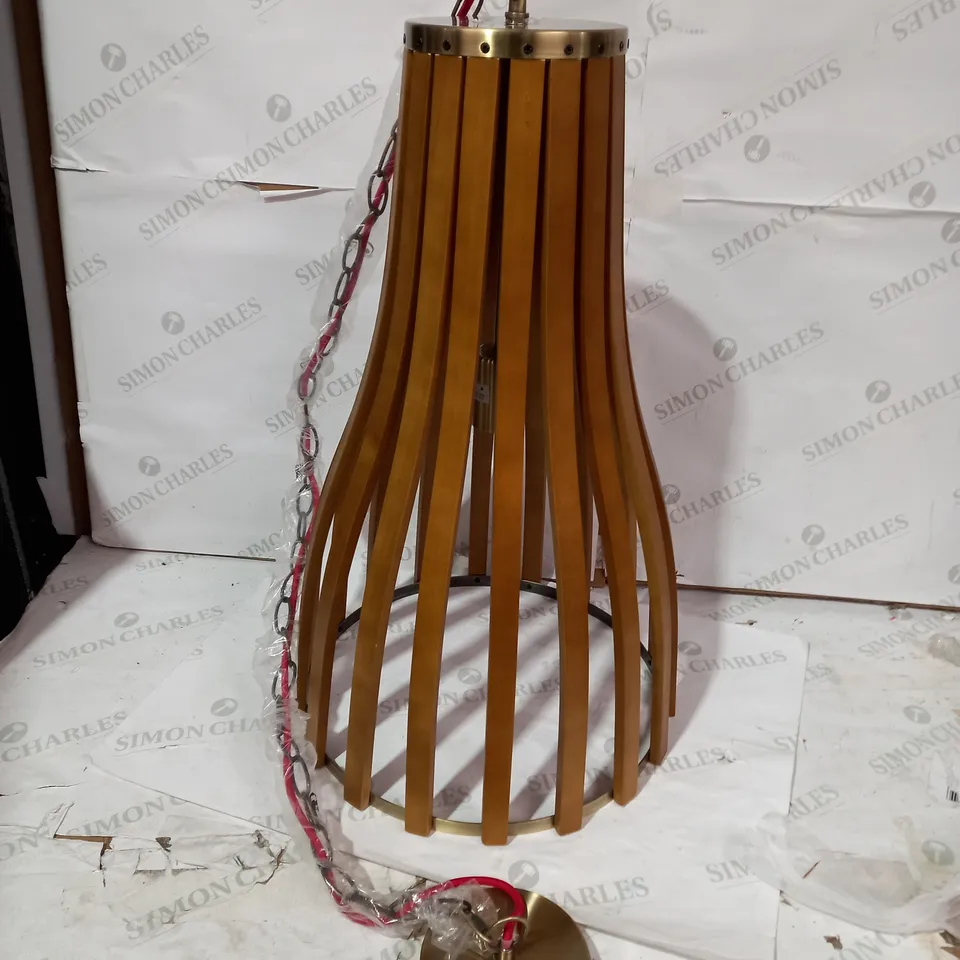 BOXED NIXON WOOD EFFECT 1LT PENDANT