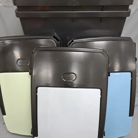 ADDIS SET OF 3 40LTR RECYCLING BINS - GREEN, BLUE & GREY