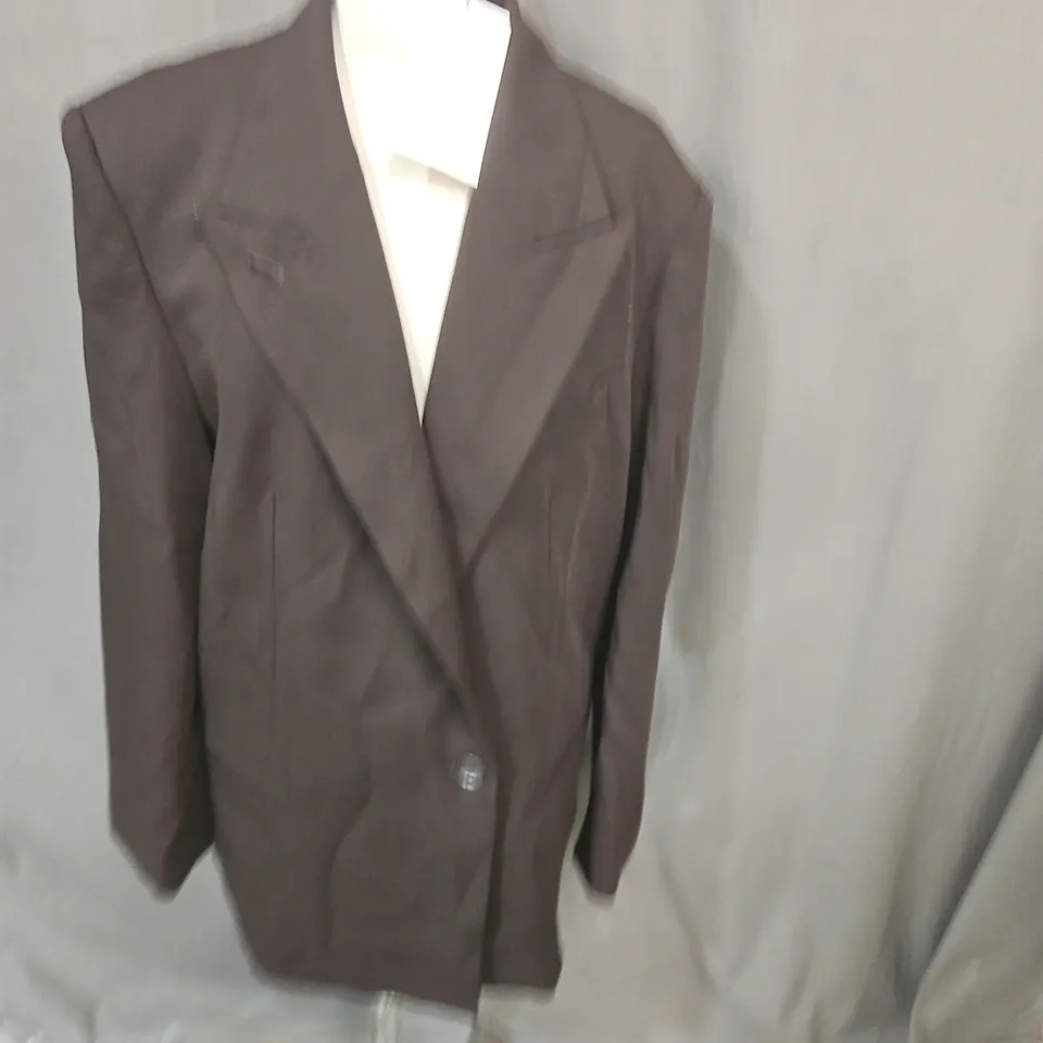 ZARA BROWN BLAZER WITH SHOULDER PADS SIZE M