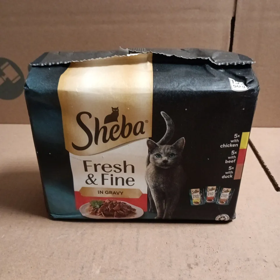 SHEBA FRESH & FINE IN GRAVY CAT FOOD – 15 X 50G