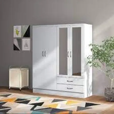 BOXED SHOAF 4-DOOR WARDROBE (6 BOXES)