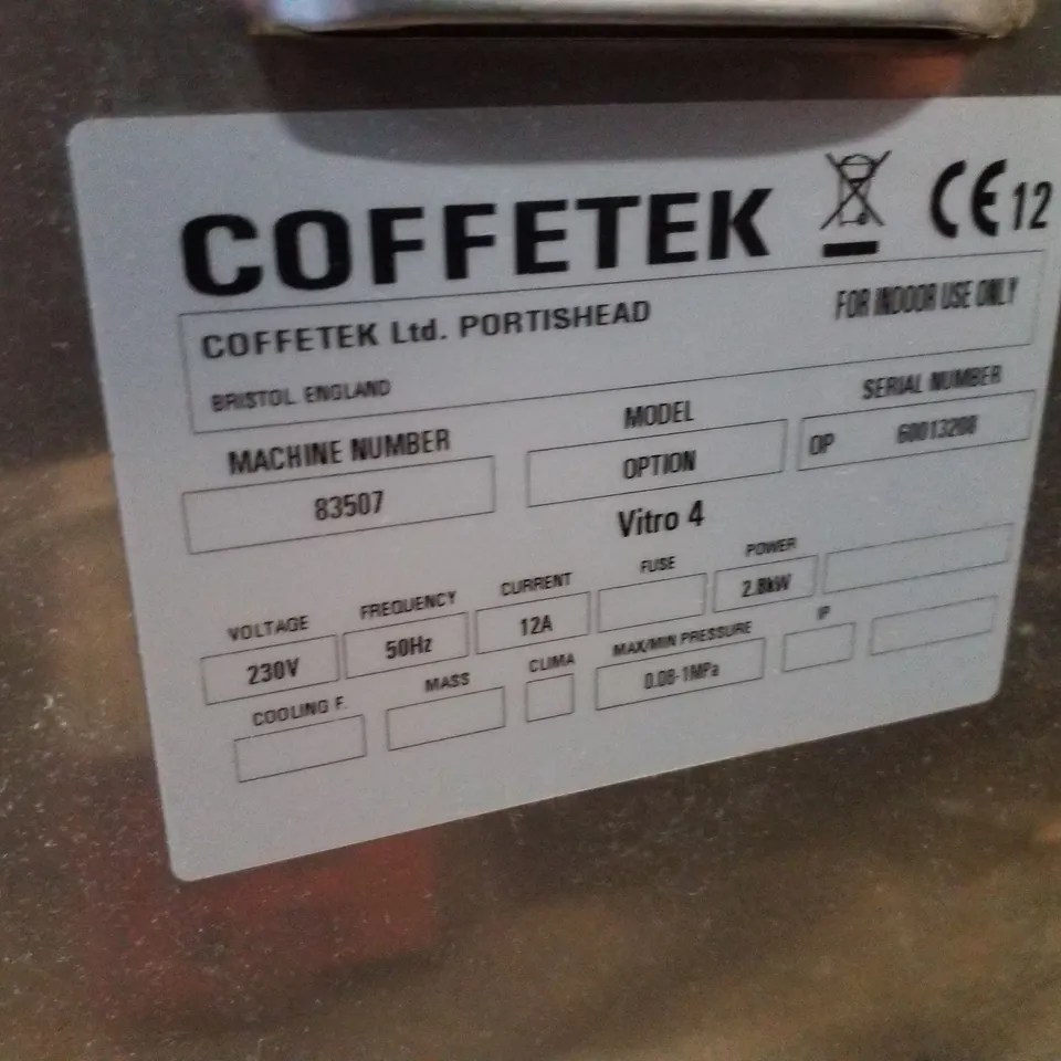 COFFETEK VITRO 4  INSTANT COMMERCIAL COFFEE MACHINE 