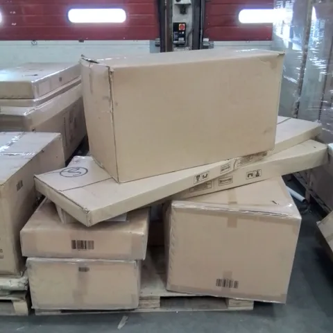 PALLET OF ASSORTED HOMES DIRECT 365 INCOMPLETE FURNITURE PARTS AND PIECES