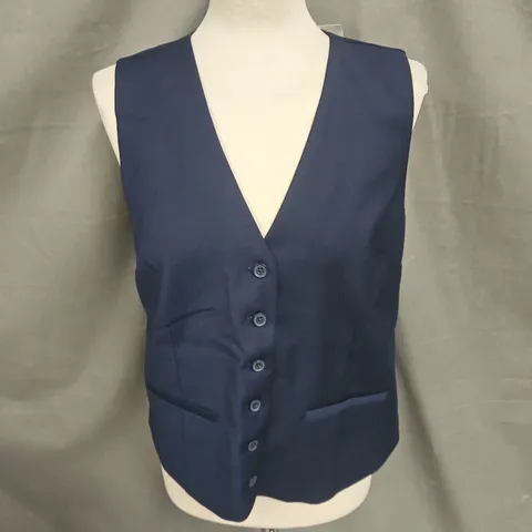 ABERCROMBIE & FITCH WAISTCOAT IN NAVY SIZE S