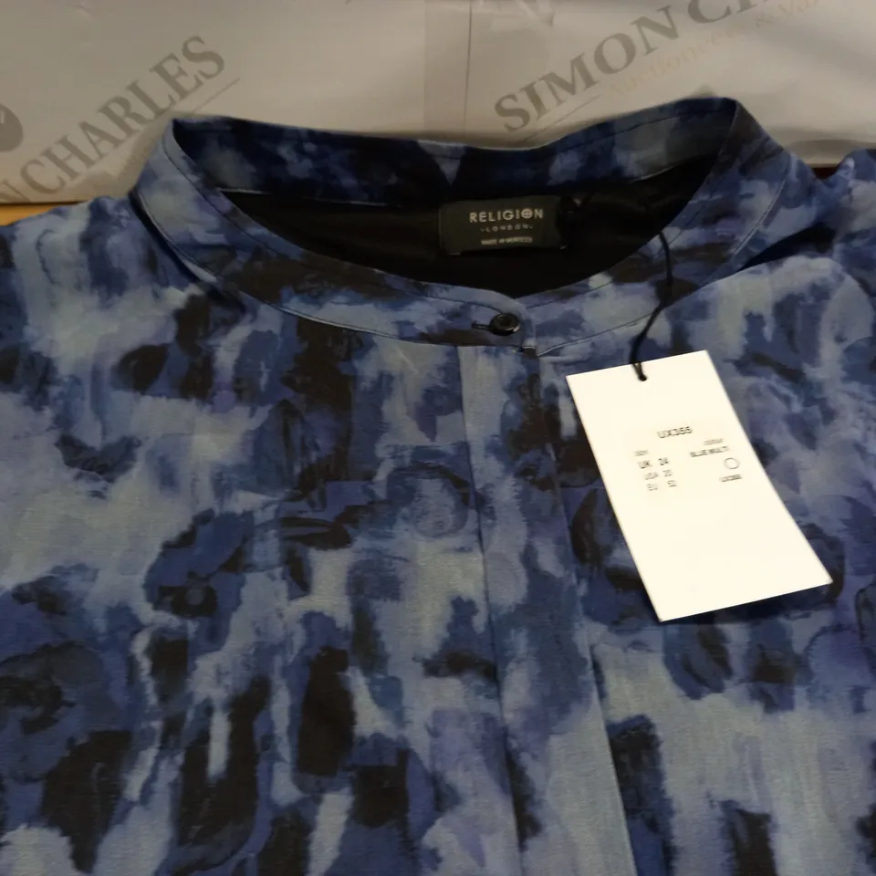 RELIGION BLUE DRESS - UK 24