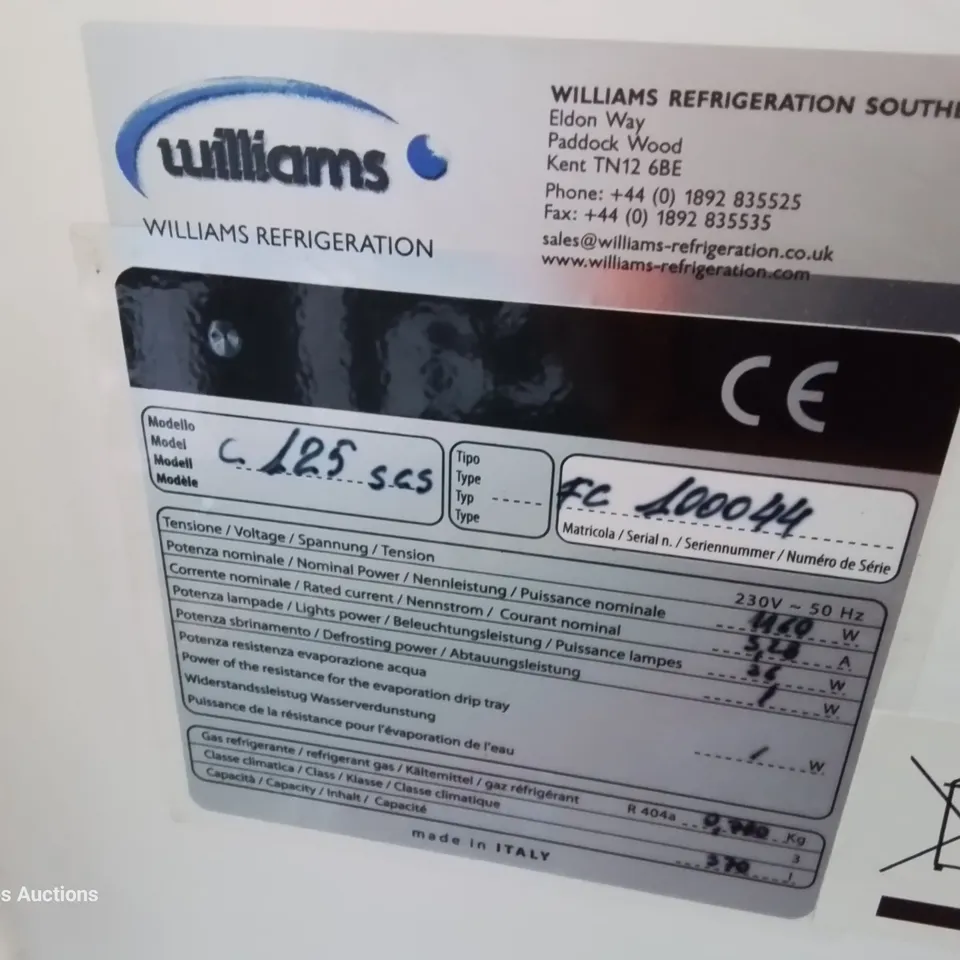 WILLIAMS GEM TAMBOUR FRONT CHILLED DISPLAY UNIT