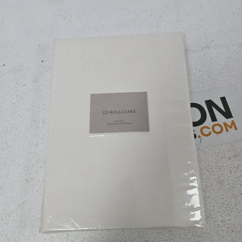 JD Williams White King Size Extra Deep Fitted Sheet