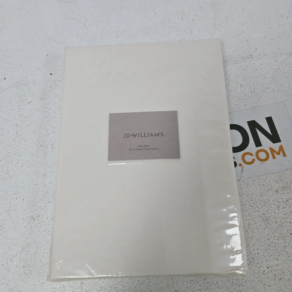 JD Williams White King Size Extra Deep Fitted Sheet