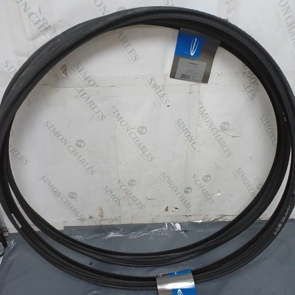LOT OF 2 SCHWALBE TIRE LUGANO II 28-622 28" K-GUARD WIRED SILICA BLACK