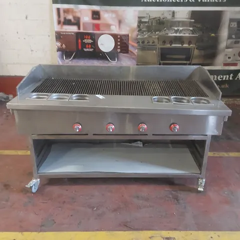 COMMERCIAL GAS CHARGRILL WITH PREP STATION