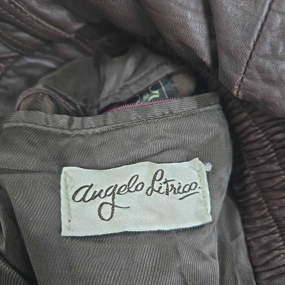 ANGELO LITRICO LEATHER JACKET – UK 42 (EU 52)