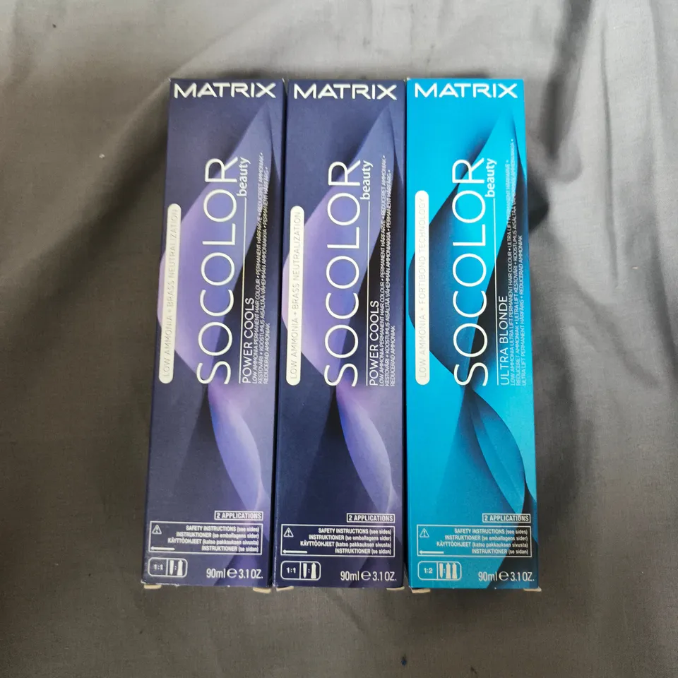 APPROXIMATELY 20 ASSORTED MATRIX SO COLOUR BEAUTY HAIR COLOURS 