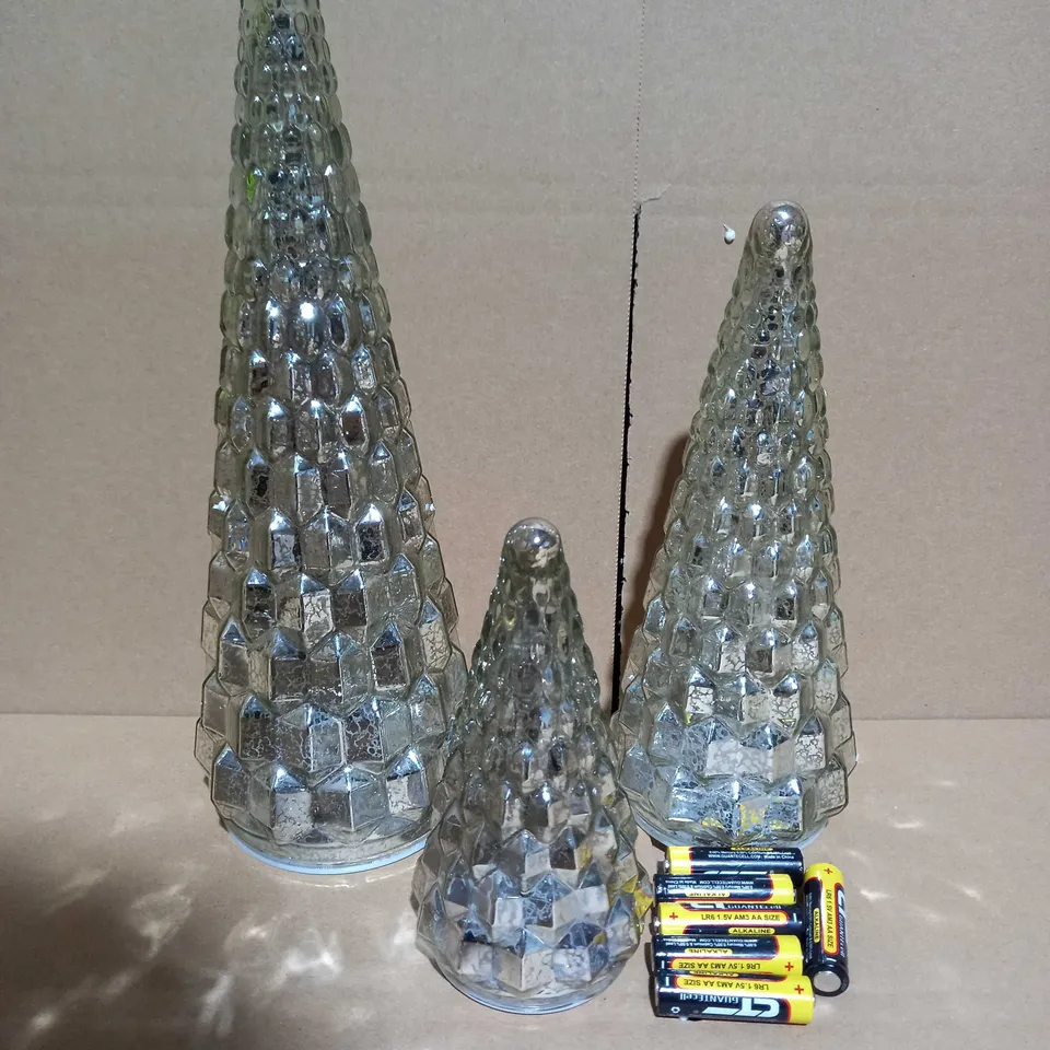 ALISON CORK SET OF MERCURY GLASS TREES