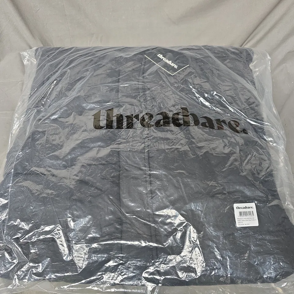 BAGGED THREADBARE LADIES JODIE MAXI PUFFER V1 IN BLACK - SIZE 10