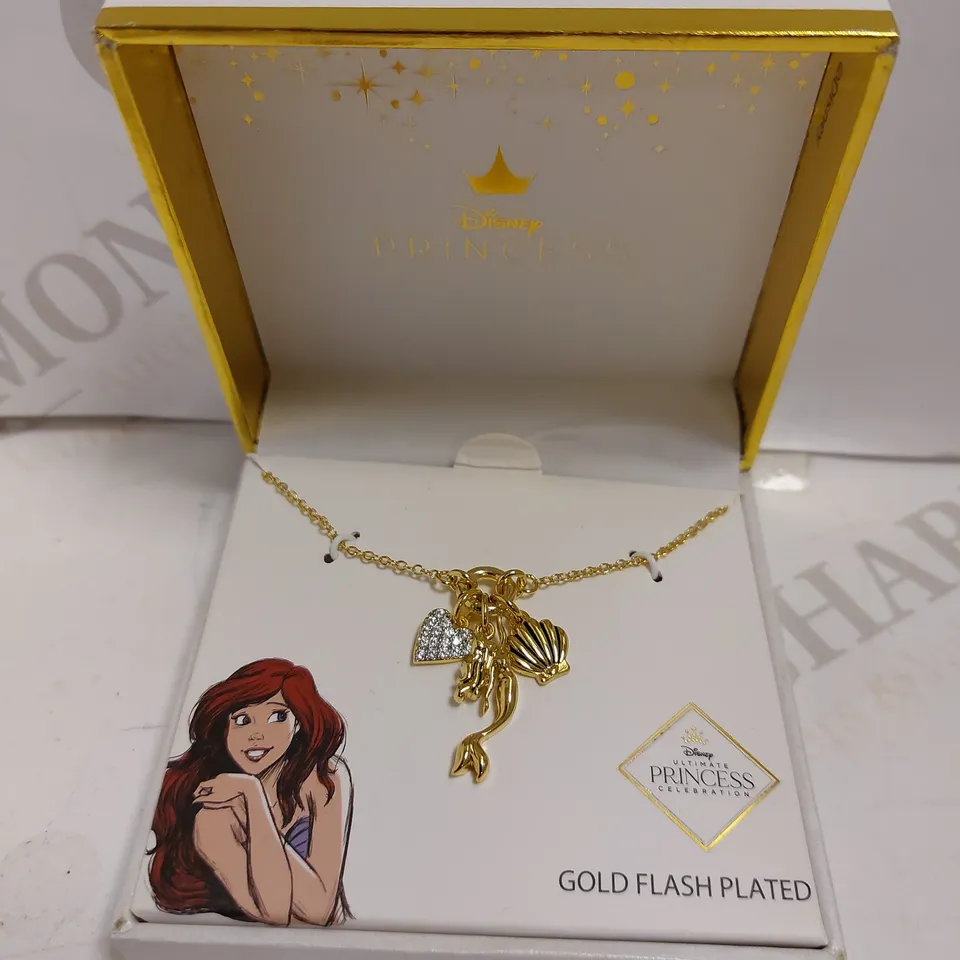 BOXED DISNEY PRINCESS `ARIEL` GOLD EFFECT NECKLACE